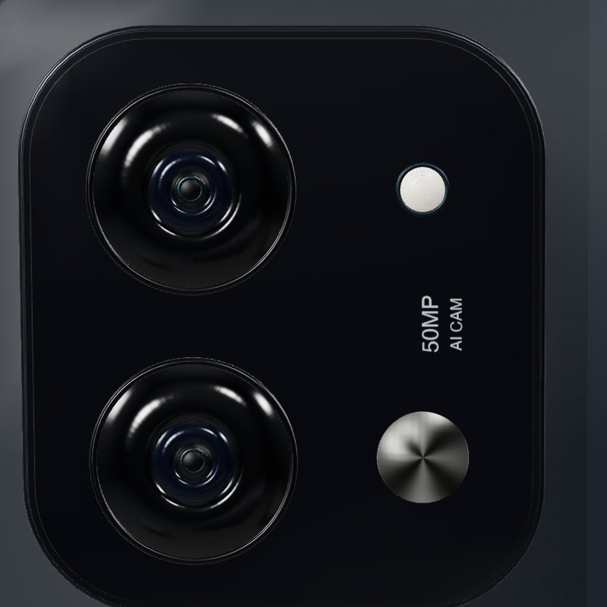 Xiaomi POCO C85 256GB negro, primer plano de la isla de cámaras