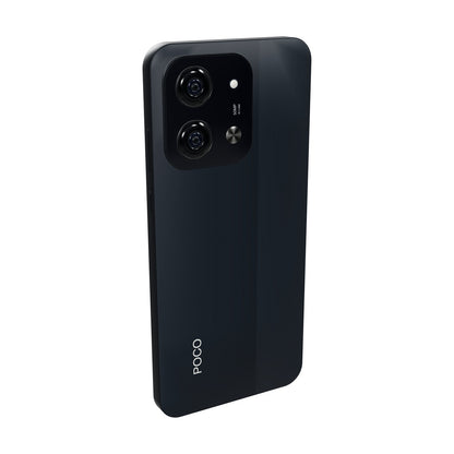 Xiaomi POCO C85 256GB negro, vista en ángulo de tres cuartos