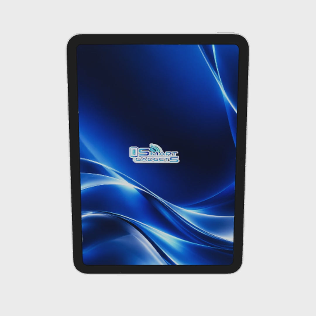 iPad A16 128GB | WiFi | 11" + Apple Pencil Tipo C · GRIS · giro 360° en 3D
