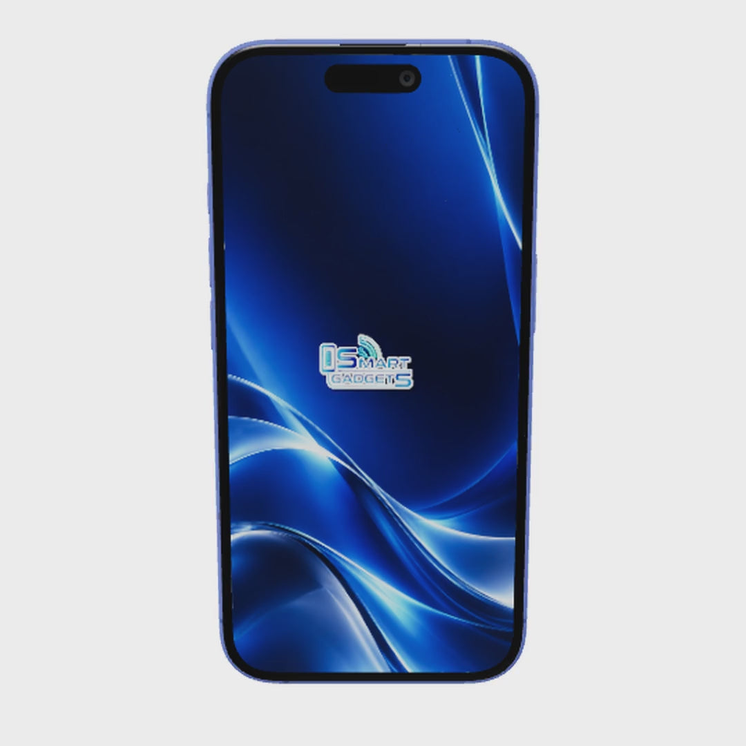 iPhone 16 128GB · Azul · giro 360° en 3D