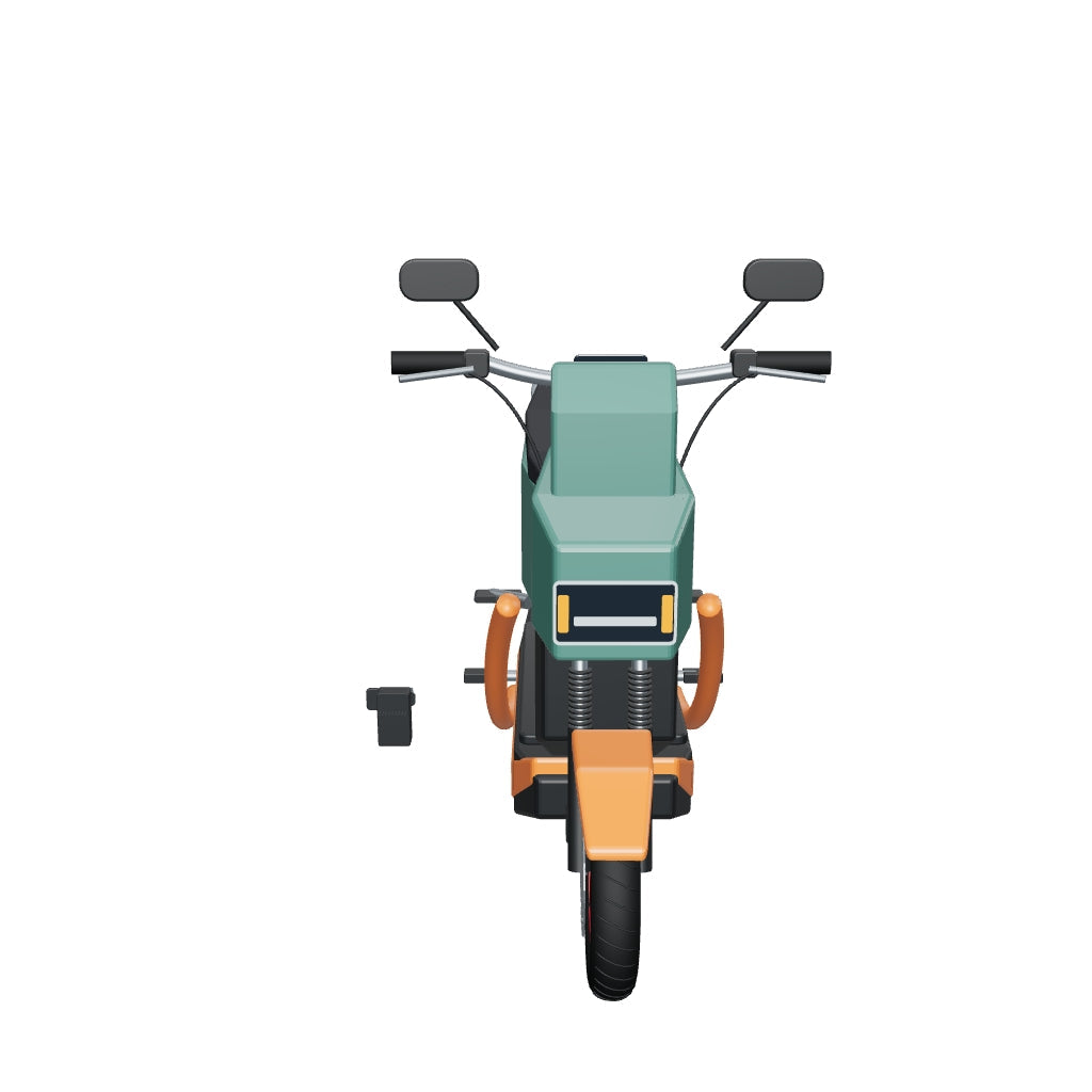3D · VERDE/GRIS · MOTO ELECTRICA EVOBIKE ÁGUILA PRO MAX