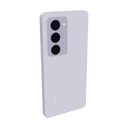 Xiaomi Redmi 15 128GB morado, vista en ángulo de tres cuartos