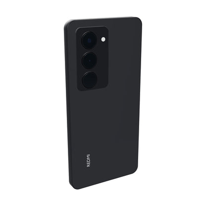 Xiaomi Redmi 15 128GB negro, vista en ángulo de tres cuartos
