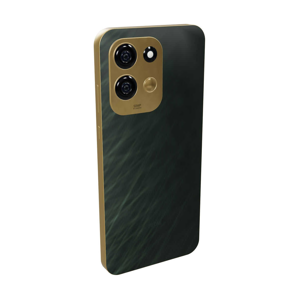 Xiaomi Redmi 17 128GB verde, vista en ángulo de tres cuartos