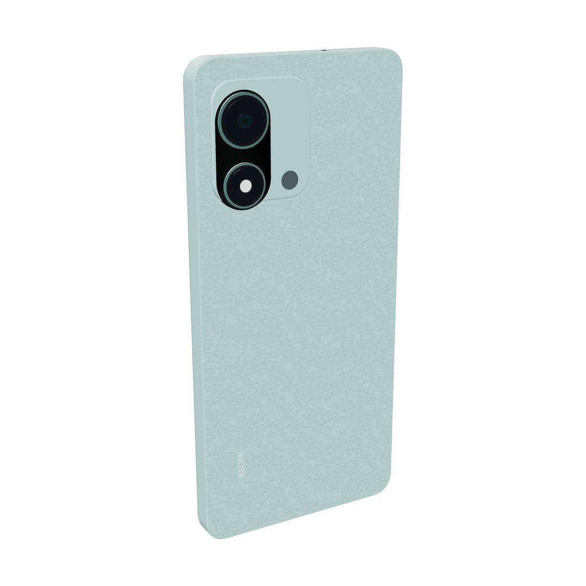 Xiaomi Redmi Note 17 4G 256GB verde azulado, vista en ángulo de tres cuartos
