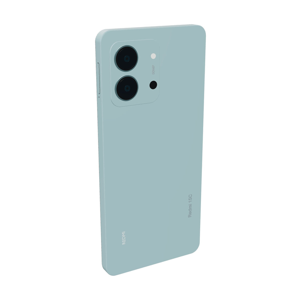 Xiaomi Redmi 15C 128GB verde, vista en ángulo de tres cuartos