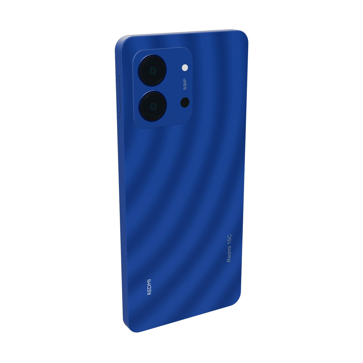 Xiaomi Redmi 15C 256GB 4GB RAM azul, vista en ángulo de tres cuartos