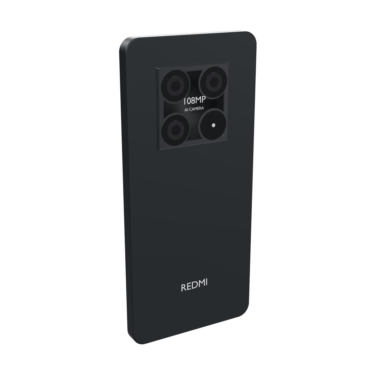 Xiaomi Redmi Note 15 4G 128GB negro, vista en ángulo de tres cuartos