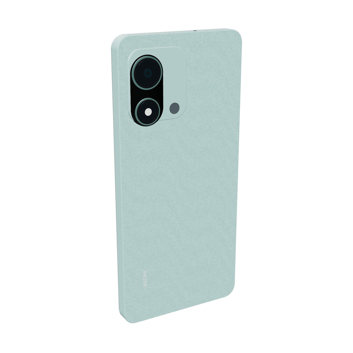 Xiaomi Redmi Note 17 4G 128GB verde azulado, vista en ángulo de tres cuartos