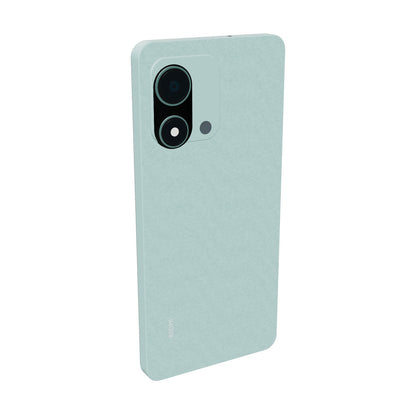 Xiaomi Redmi Note 17 4G 128GB verde azulado, vista en ángulo de tres cuartos